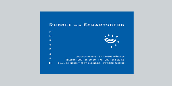 Zahnarzt v. Eckartsberg München, Marketingberatung, Online-Marketing, Offline-Marketing, Praxismarketing, Corporate Identity  Corporate Design, Logoentwicklung, Flyer, Webdesign, Geschäftsausstattung